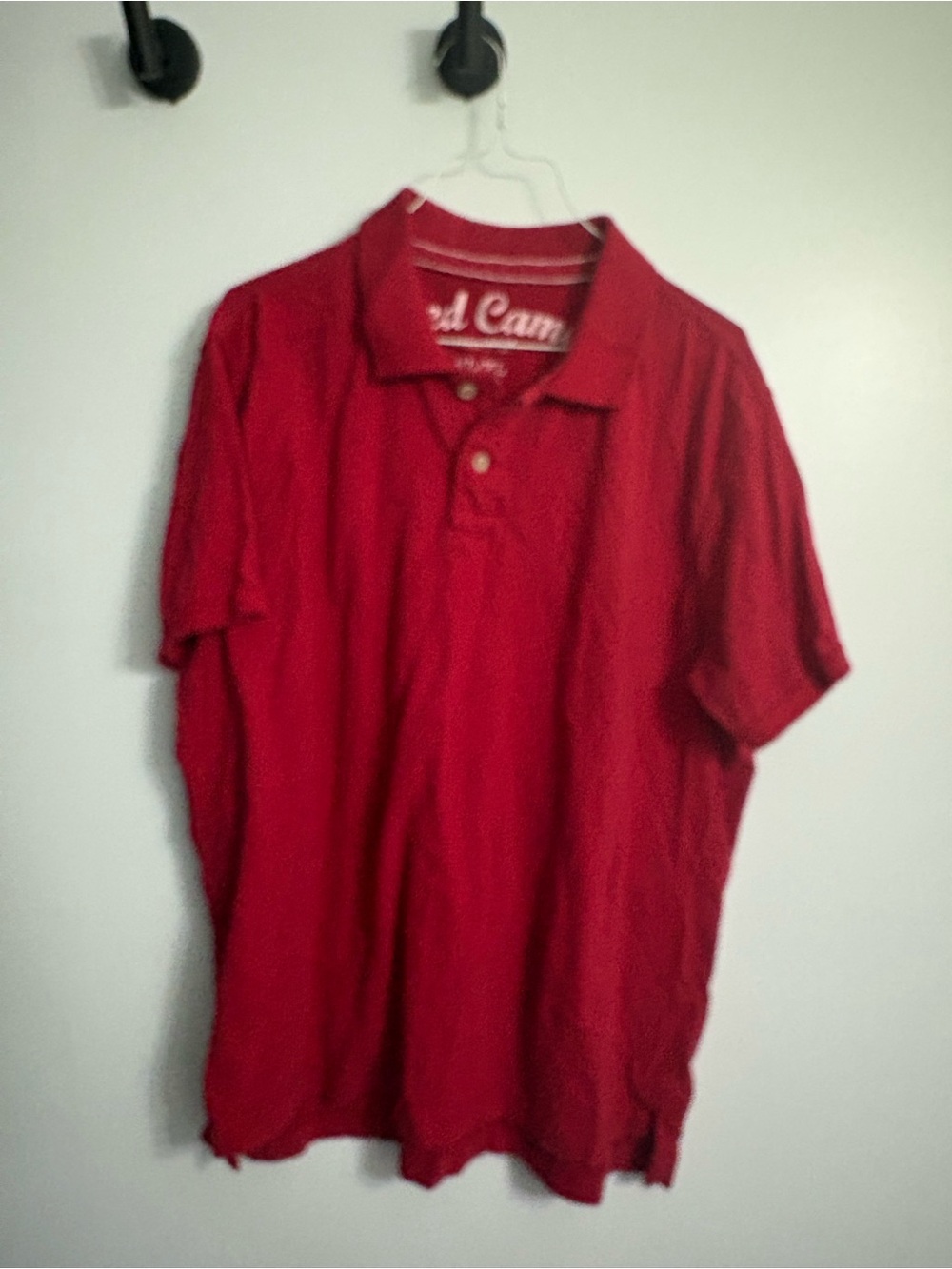 Men’s Red Camel Men's Short Sleeve Polo Shirt 100% Cotton Red Size XL Everyday